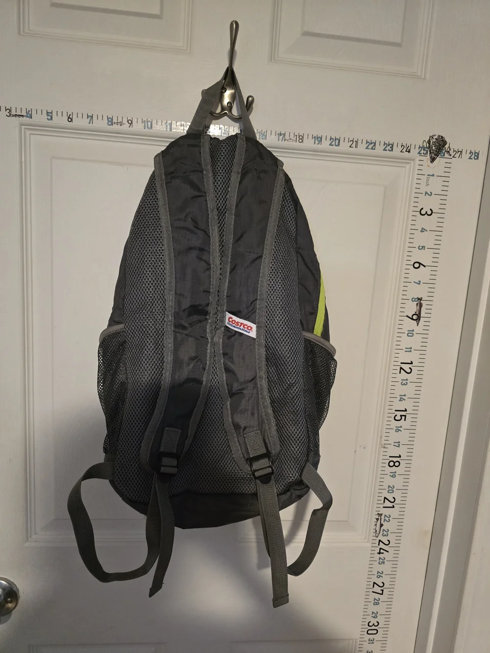 Costco Men's Black Backpack with Lime Accents - Lightweight Daypack